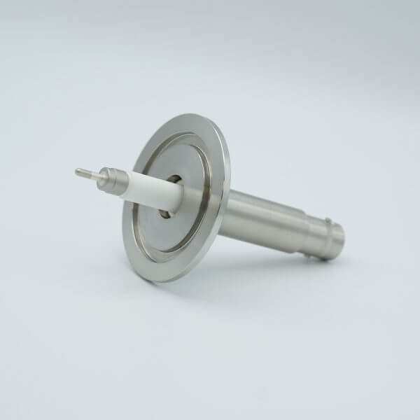 MPF - A2094-4-QF SHV-20 Coaxial Feedthrough, 1 Pin, Grounded Shield, Exposed Insulator, 2.16" QuickFlange, Without Air-side Connector