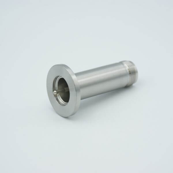 MPF - A2247-2-QF Type-N Coaxial Feedthrough, 1 Pin, Grounded Shield, 1.18" QF / KF Flange, Without Air-side Connector