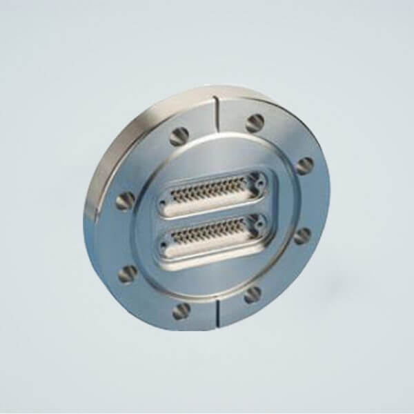 MPF - A2565-1-CF Subminiature D-type Multipin Feedthrough, 2 x 25 Pins, 500 Volts, 5 Amps per Pin, 4.50" Conflat Flange