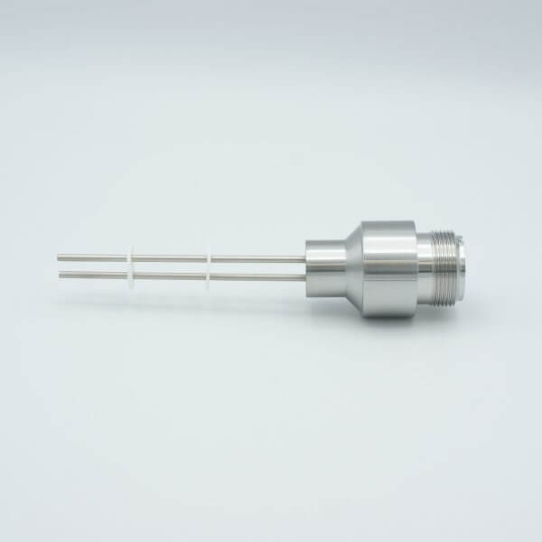 MPF - A2566-1-W MS High Current Series, Multipin Feedthrough, 2 Pins, 700 Volts, 16 Amps per Pin, 0.094" Nickel Conductors, 0.75" Dia Stainless Steel Weld Adapter