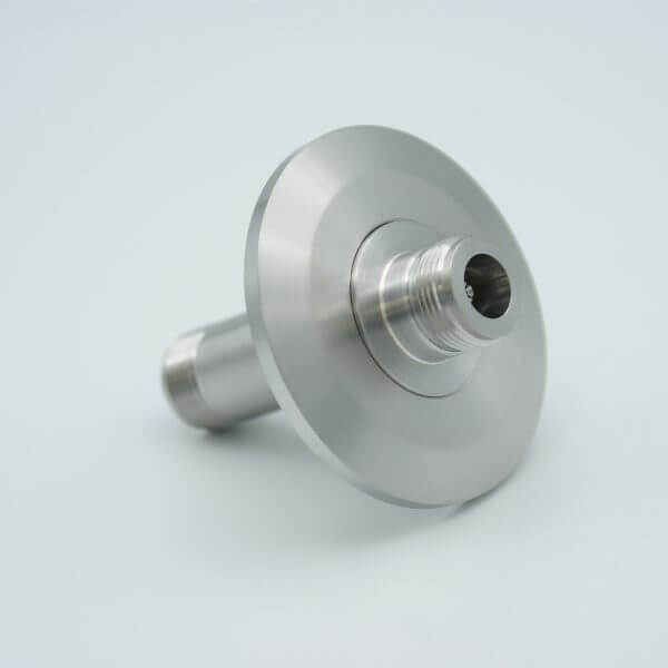 MPF - A2604-1-QF Type-N Coaxial Feedthrough, 1 Pin, Grounded Shield, Double-Ended, 2.16" QF / KF Flange