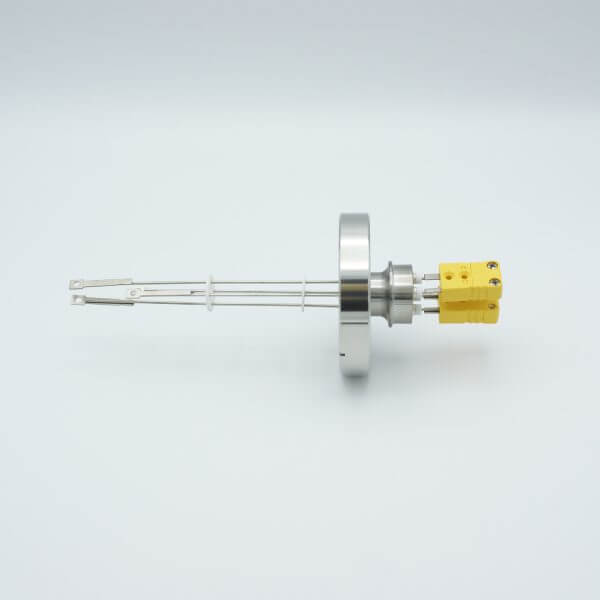 MPF - A2612-2-CF Thermocouple Feedthrough, Type K, 2 Pairs, Miniature Connectors, 2.75" Conflat Flange