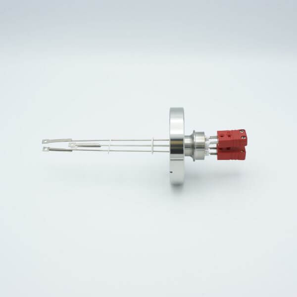 MPF - A2612-3-CF Thermocouple Feedthrough, Type C, 2 Pairs, Miniature Connectors, 2.75" Conflat Flange