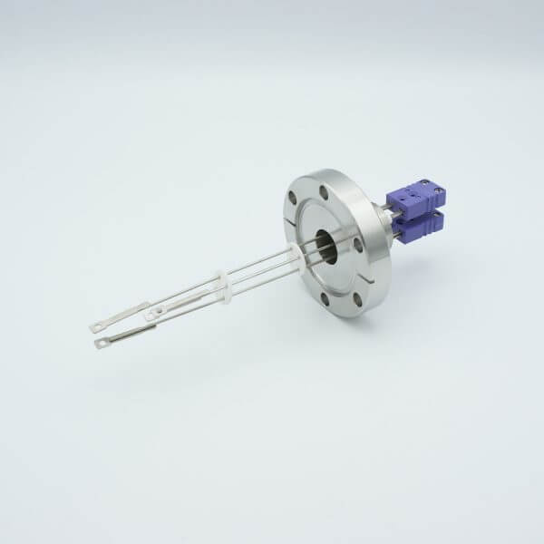 MPF - A2612-4-CF Thermocouple Feedthrough, Type E, 2 Pairs, Miniature Connectors, 2.75" Conflat Flange
