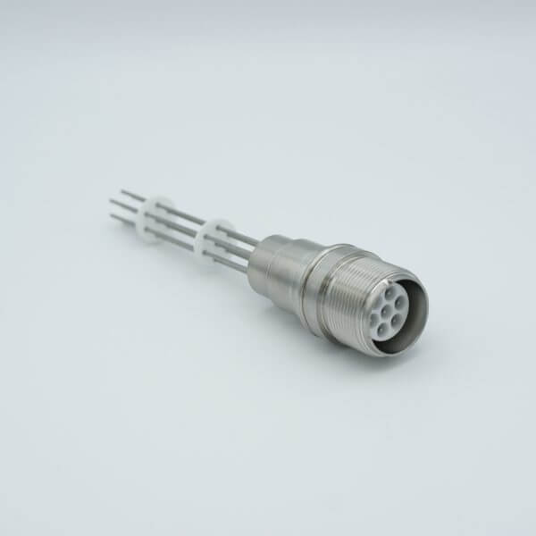 MPF - A3084-1-W MS High Voltage Series, Multipin Feedthrough, 7 Pins, 12,000 Volts, 7.5 Amps per Pin, 0.05" Moly Conductors, 0.75" Dia Stainless Steel Weld Adapter