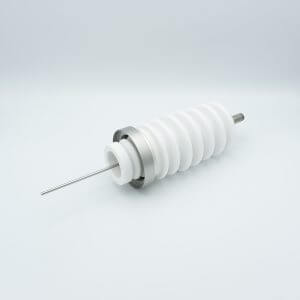Power Feedthrough, 60,000 Volts, 6.5 Amps, 1 Pin, 0.156" Stainless Steel Conductor, 3.25" Dia Stainless Steel Weld Adapter