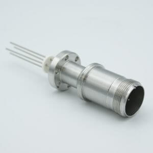MS Series, Multipin Feedthrough, 4 Pins, 700 Volts, 10 Amps per Pin, 0.062" Dia Conductors, w/ Air-side Connector, 1.33" Conflat Flange
