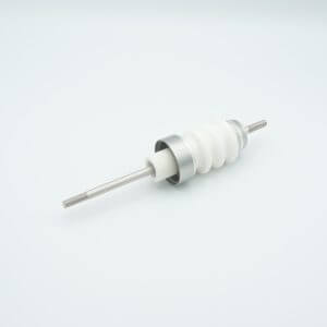 Power Feedthrough, 20,000 Volts, 50 Amps, 1 Pin, Nickel Conductor with 1/4-20 Threads, 1.50" Dia Stainless Steel Weld Adapter