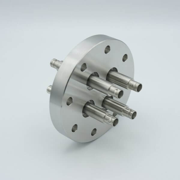 MPF - A7231-2-CF BNC Coaxial Feedthrough, 4 Pins, Grounded Shield, Double-Ended, 4.50" Conflat Flange, Without Air-side Connectors