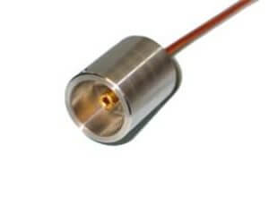 Floating Shield SHV-5 Coaxial Connector, 50 Ohm Coaxial Cable w/ Kapton Insulation, 19" Length