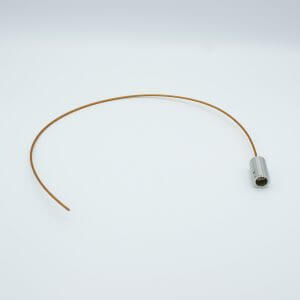 Coaxial Cable Assembly, In-Vacuum, Floating Shield SMA Connector, 50 Ohm Coaxial Cable w/ Kapton Insulation, 19" Length