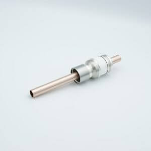 Power Feedthrough, 8000 Volts, 1 Tube, 0.50" Copper Conductor, 1.12" Dia Stainless Steel Weld Adapter