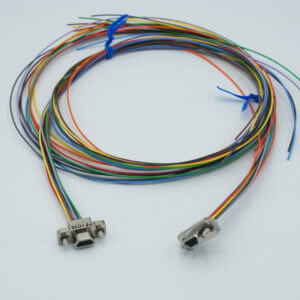 Micro-D Connector, Air-Side, 9 Pins, Teflon Insulated Wire, 36" Cable