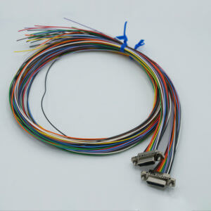 Micro-D Connector, Air-Side, 21 Pins, Teflon Insulated Wire, 36" Cable