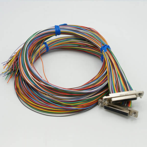 Micro-D Connector, Air-Side, 100 Pins, Teflon Insulated Wire, 36" Cable