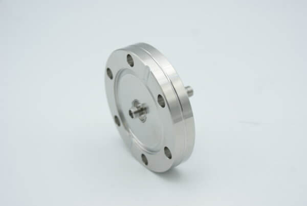 SMA Coaxial Feedthrough, 50 Ohm Matched Impedance, 1 Pin, Grounded Shield, Double-Ended, 2.75" Conflat Flange