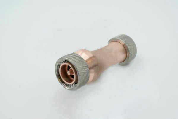 7/16" DIN Double Ended Coaxial Feedthrough, 50ohm, DC to 7.5 GHz, 2700 VRMS, 100 Watts, 0.275" Copper Conductor, 1.375" Weld Adapter