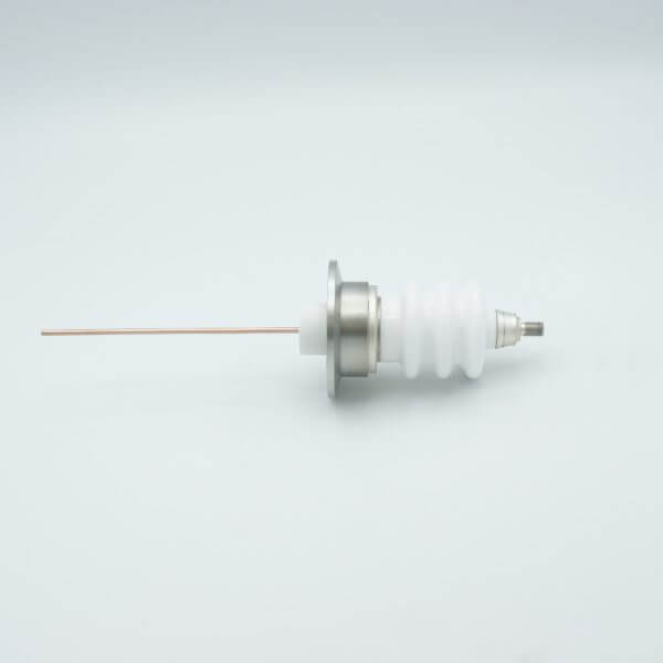 MPF - A0235-1-QF: Power Feedthrough, 20,000 Volts, 50 Amps, 1 Pin, 0.094” Copper Conductor, 2.16” QF/KF Flange