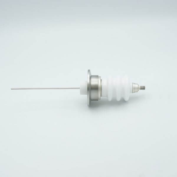 MPF - A0235-2-QF: Power Feedthrough, 20,000 Volts, 3 Amps, 1 Pin, 0.094” Stainless Steel Conductor, 2.16” QF/KF Flange