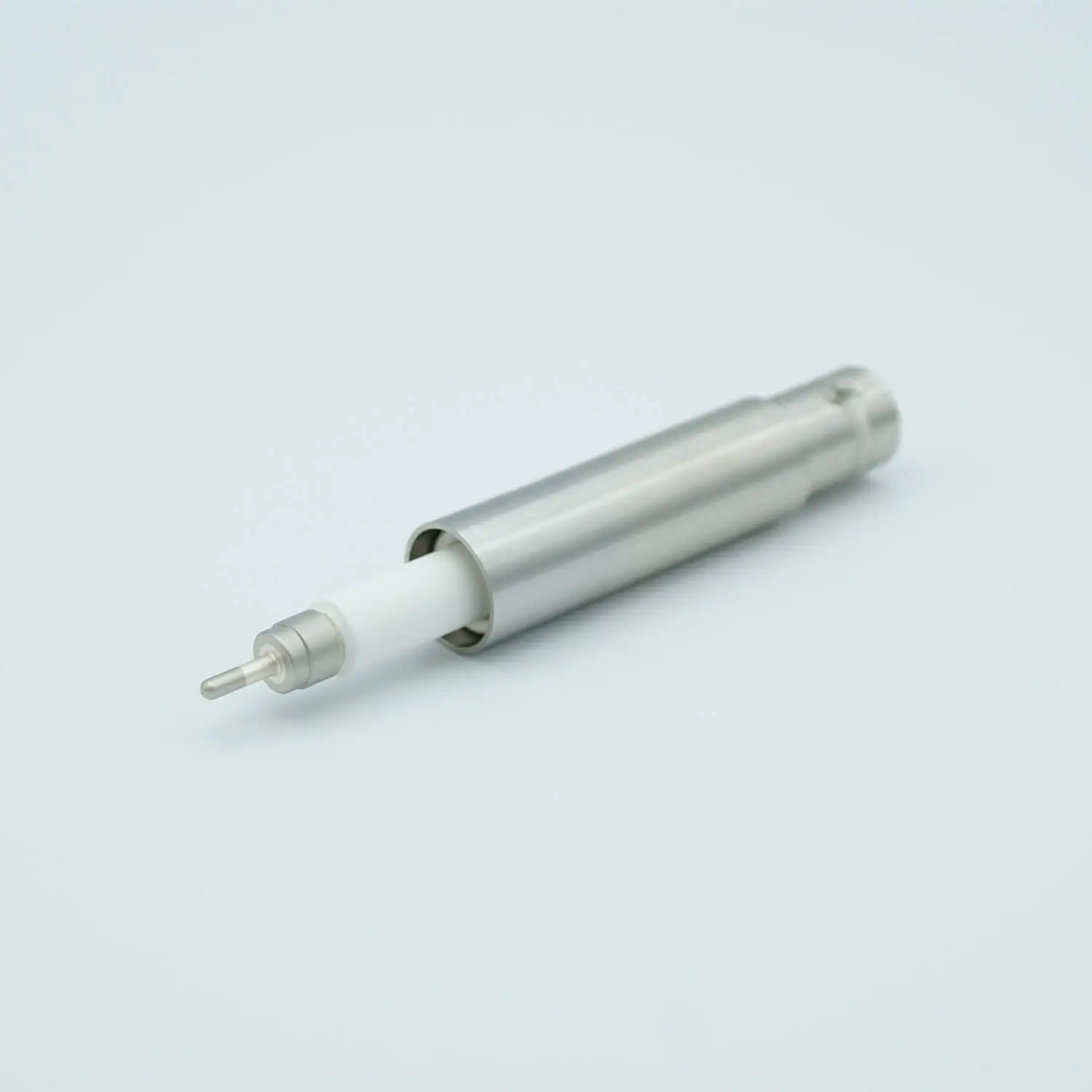 SHV-20 Coaxial Feedthrough, 1 Pin, Grounded Shield, Exposed Insulator, 0.62" Dia SS Weld Adapter - Image 2