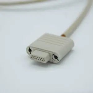 Micro-D Connector, In-Vacuum, 15 Pins, Peek Insulator, Kapton Insulated Wire, 36" Cable