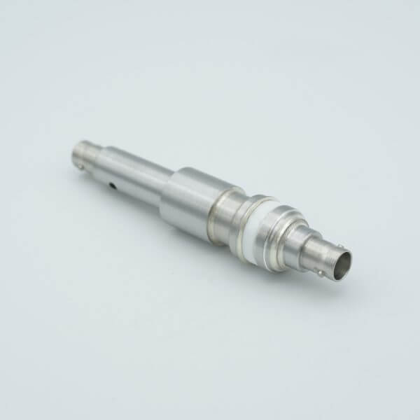 MPF - A0466-2-W MHV Coaxial Feedthrough, 1 Pin, Floating Shield, Double-Ended, 0.747" Dia SS Weld Adapter