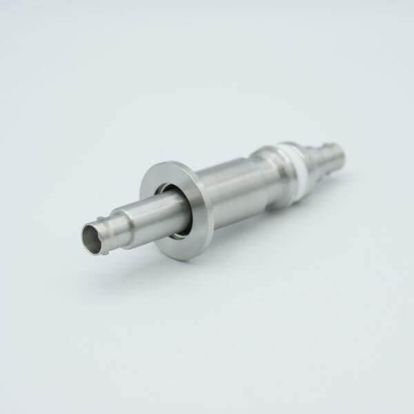 MPF - A0480-2-QF MHV Coaxial Feedthrough, 1 Pin, Floating Shield, Double-Ended, 1.18" QF / KF Flange